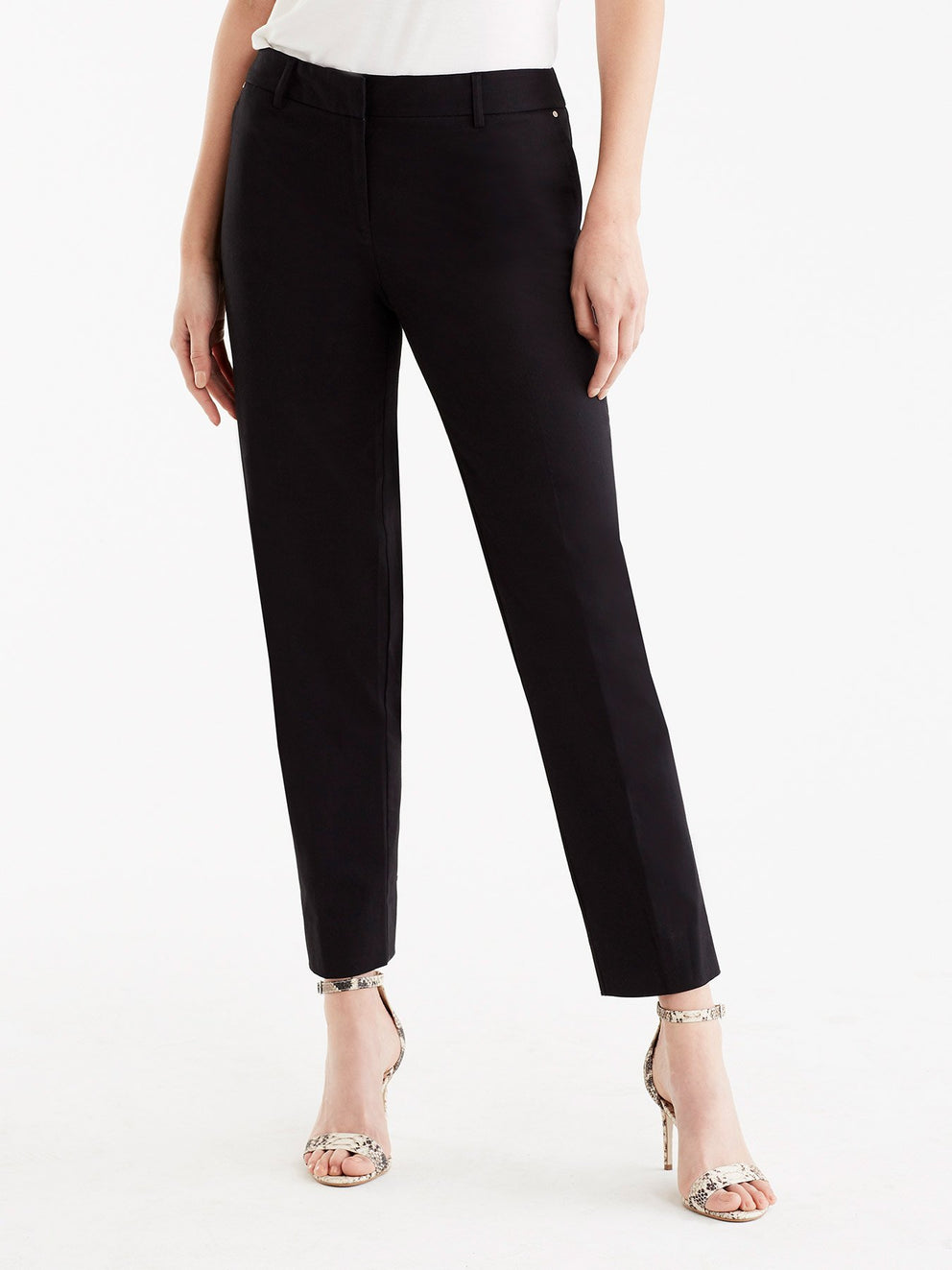 Grace Back Slit Ankle Pant Color Black