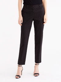 Grace Back Slit Ankle Pant Color Black Dot Combo