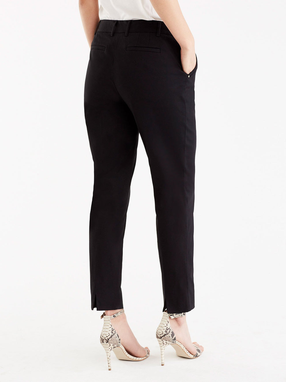 Grace Back Slit Ankle Pant Color Black