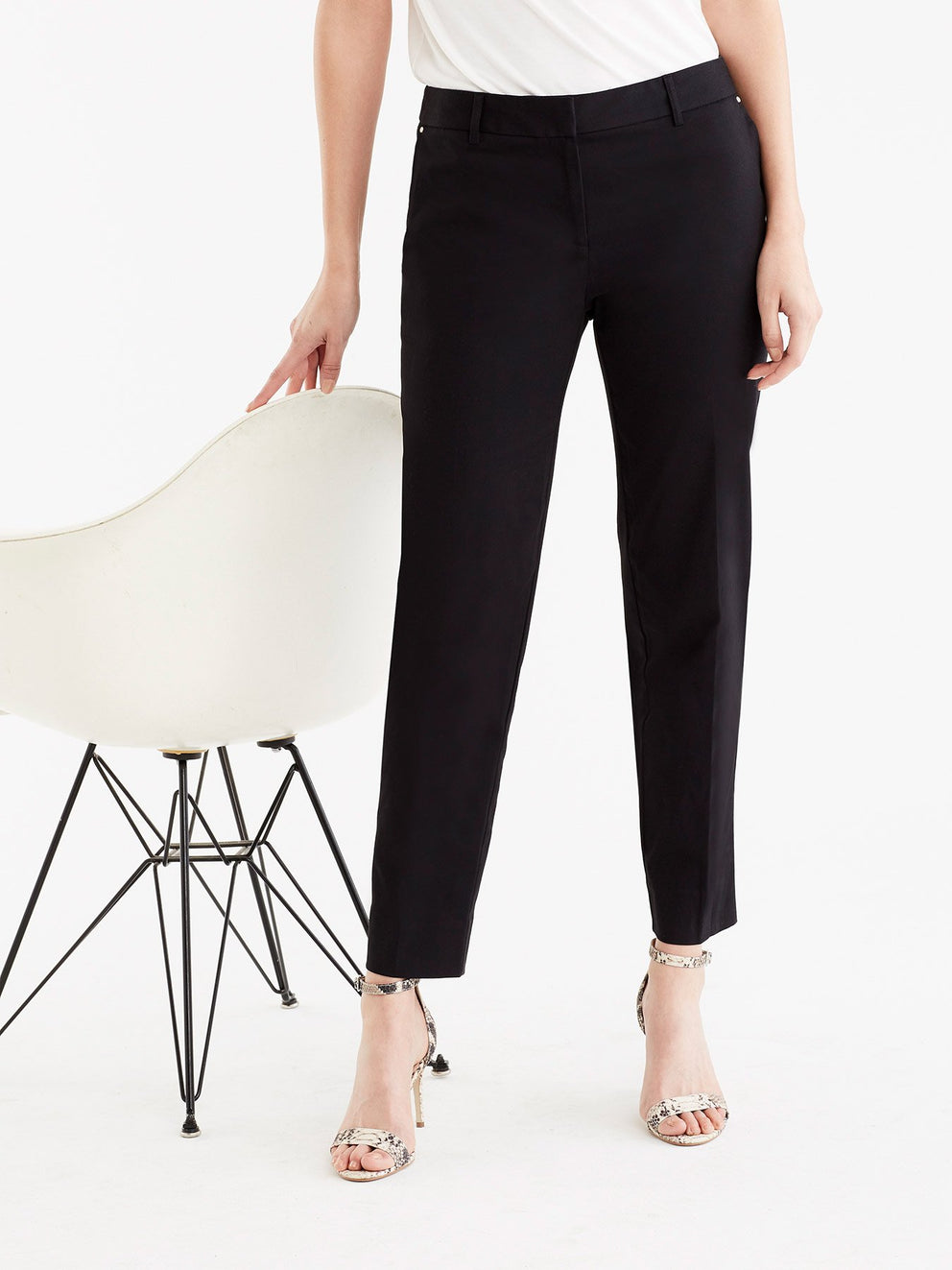 Grace Back Slit Ankle Pant Color Black