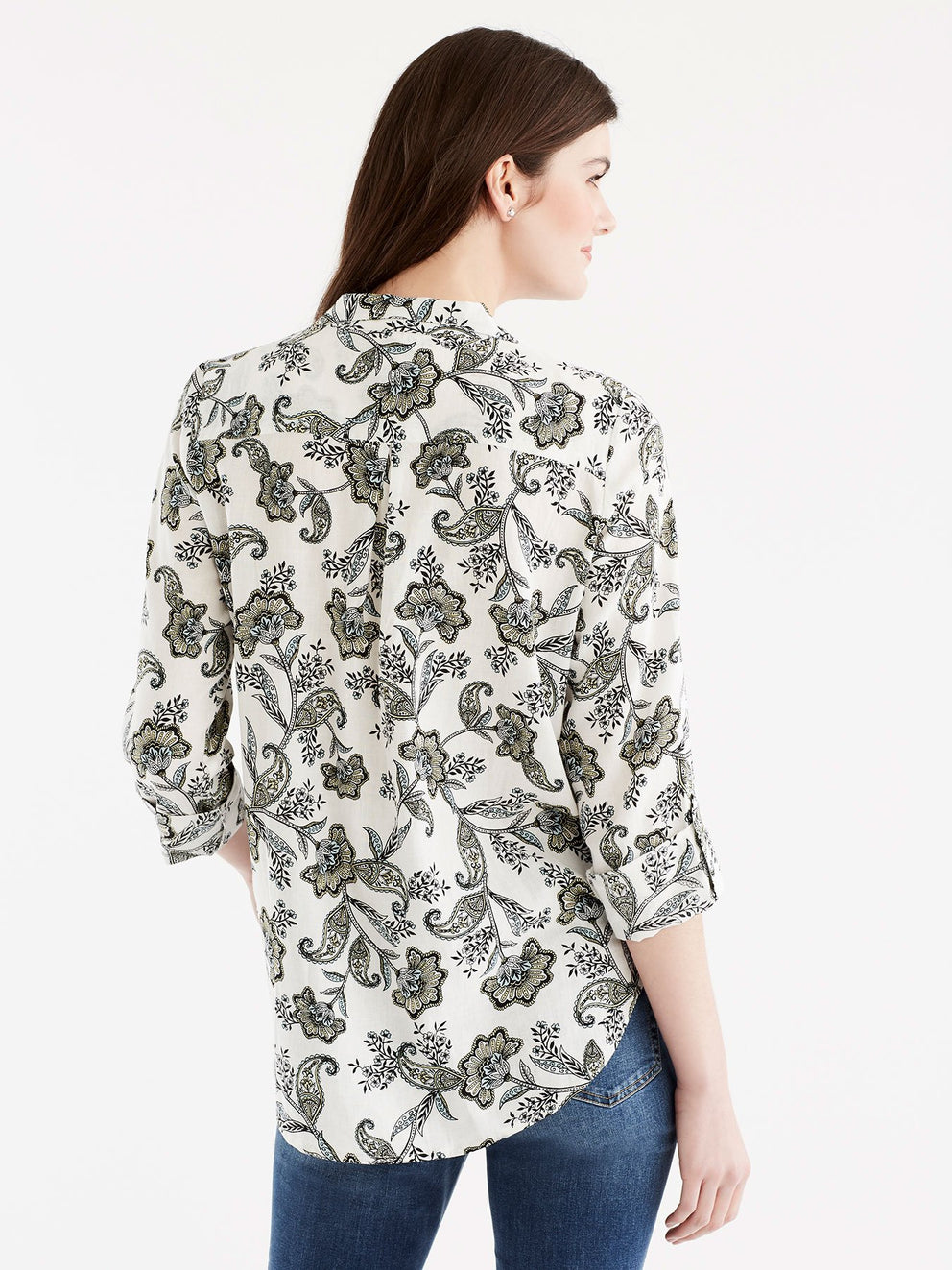 Stand Collar Shirt Color Canary Combo