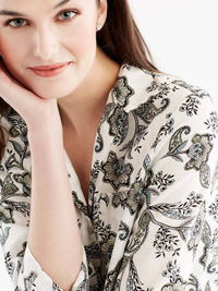 Stand Collar Shirt Color Canary Combo
