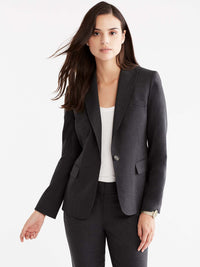 Pewter Washable One-Button Jacket Color Grey