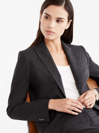 Pewter Washable One-Button Jacket Color Grey