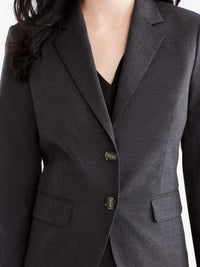 Washable Pewter Cropped Two-Button Jacket Color Grey