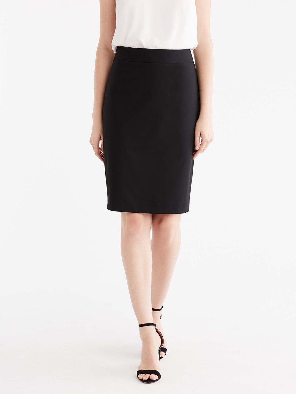 Black Washable Pencil Skirt Color Black