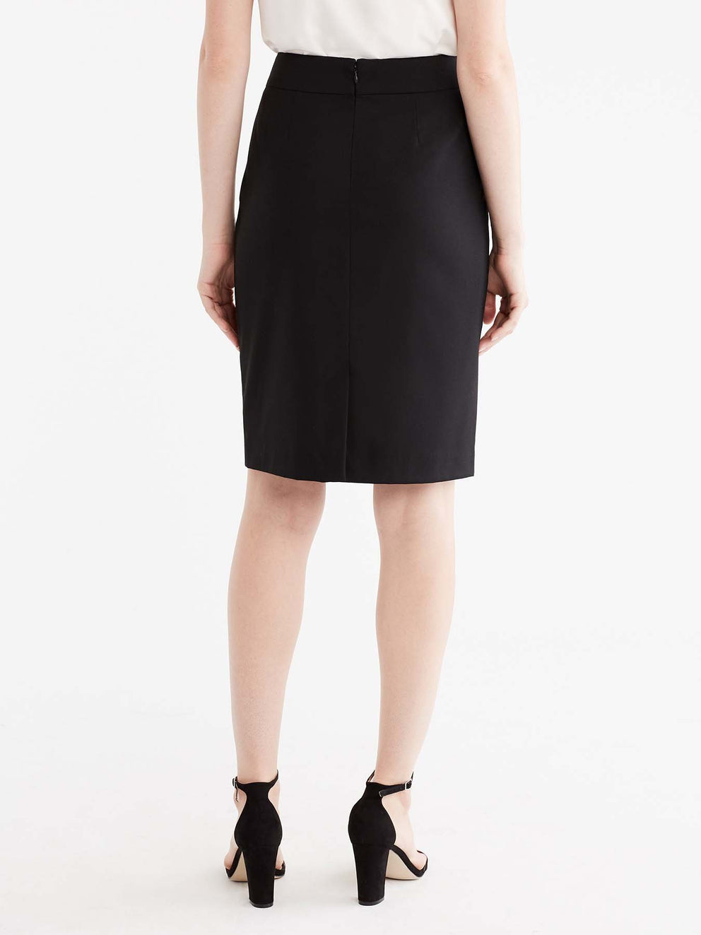 Black Washable Pencil Skirt Color Black