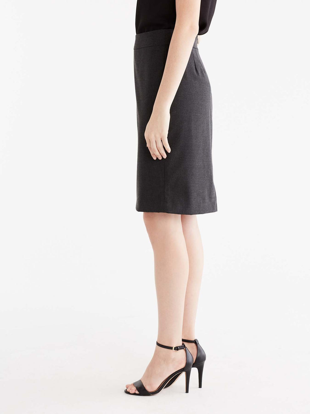 Pewter Washable Pencil Skirt Color Grey