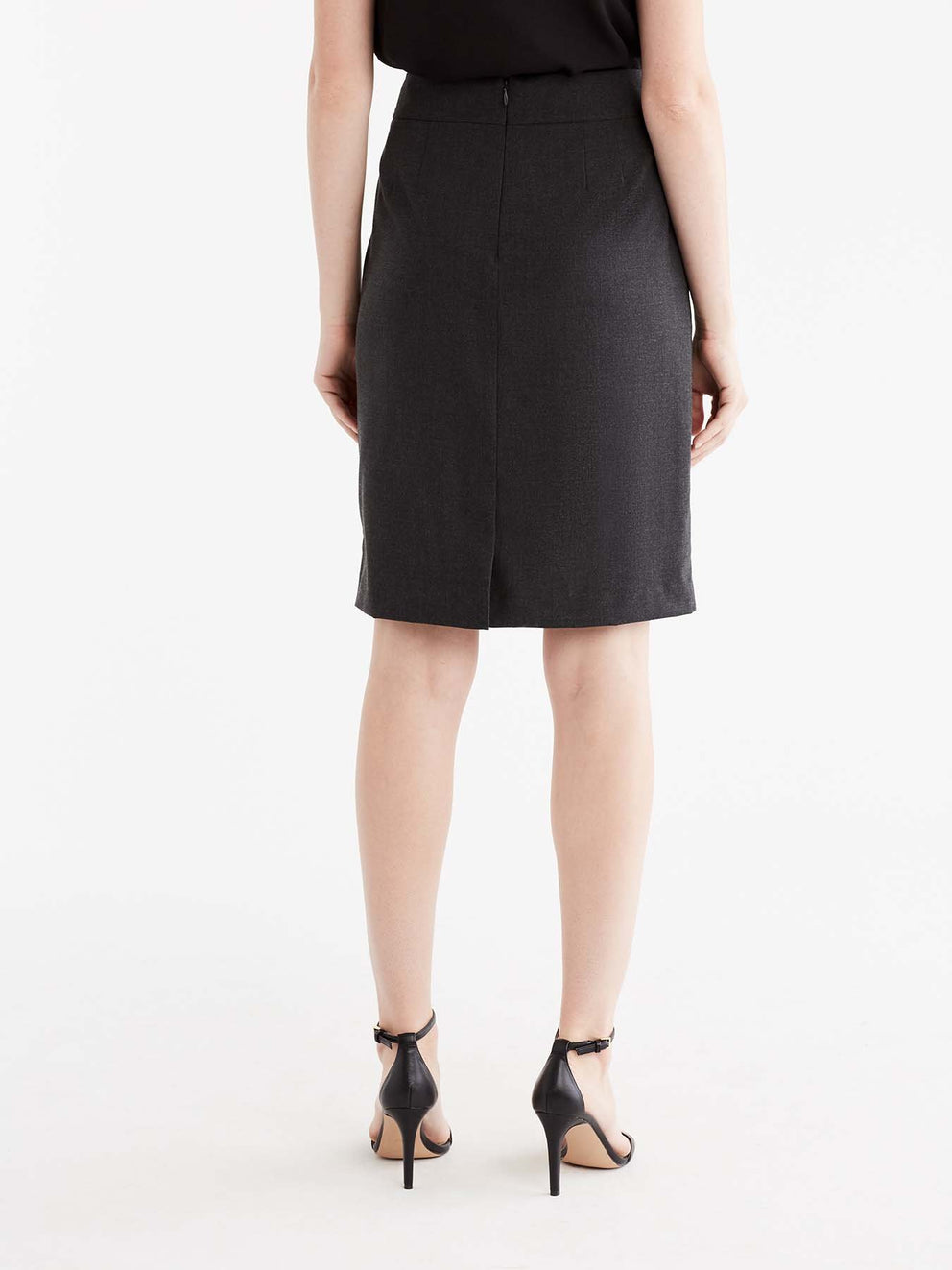 Pewter Washable Pencil Skirt Color Grey