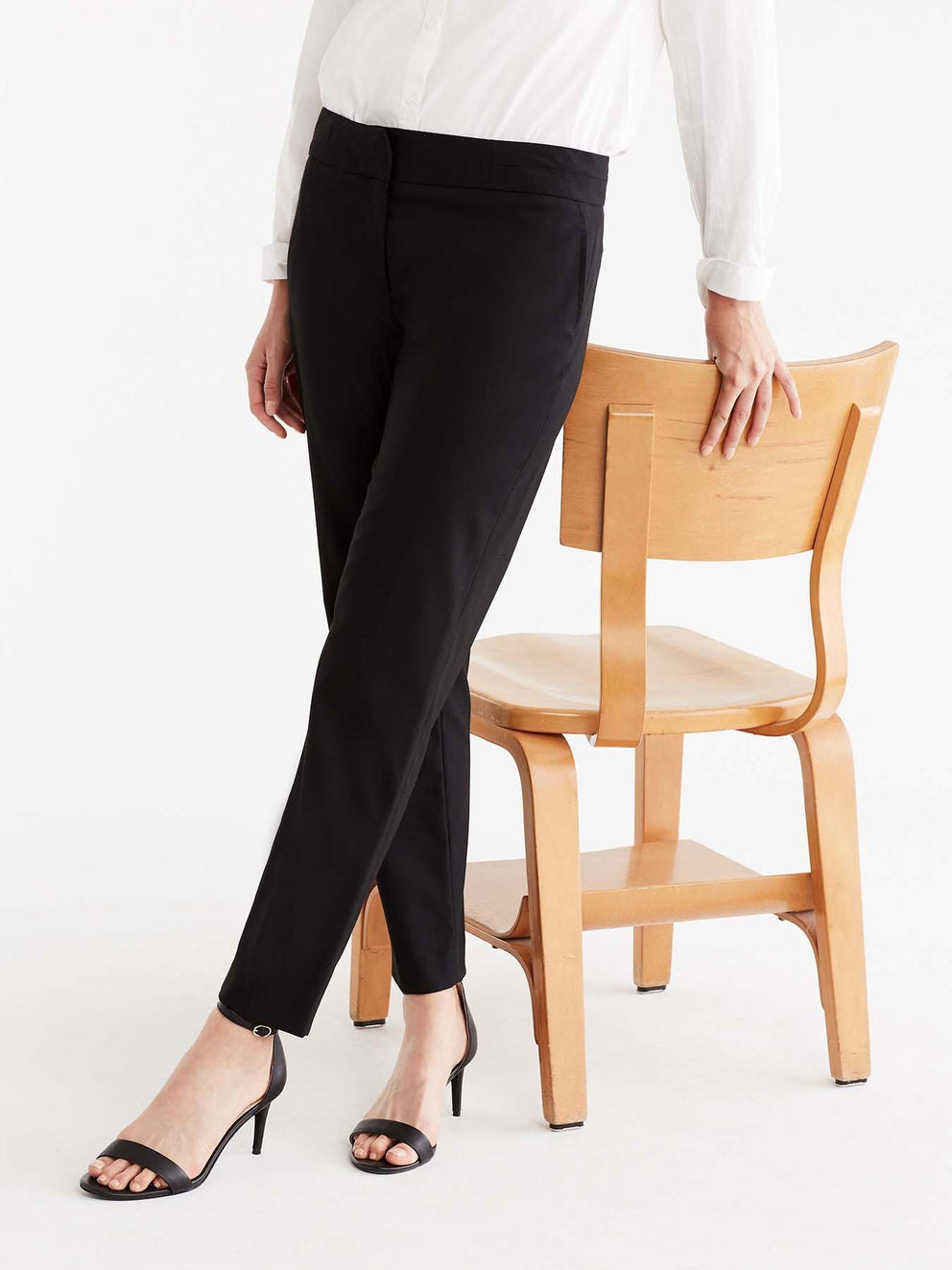 Black Washable Grace Ankle Pant Color Black