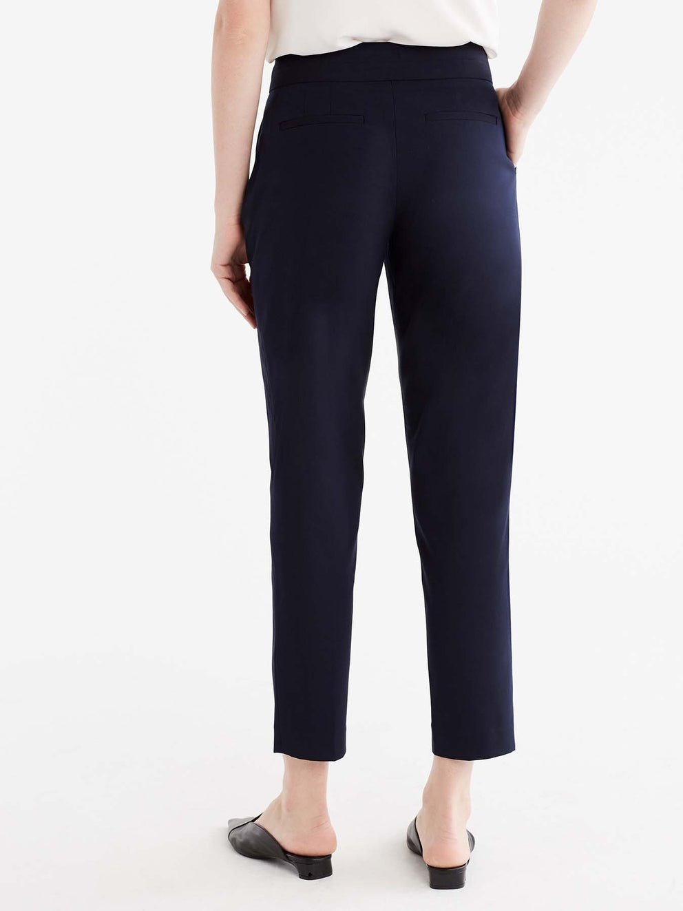 Navy Washable Grace Ankle Pant Color Navy
